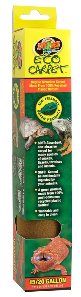 Zoo Med Eco Carpet Reptile Terrarium Carpet Green 1ea 15 20 gal, 12in X 24in For Sale