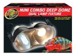 Zoo Med Mini Combo Deep Dome Lamp Fixture Black 1ea For Sale