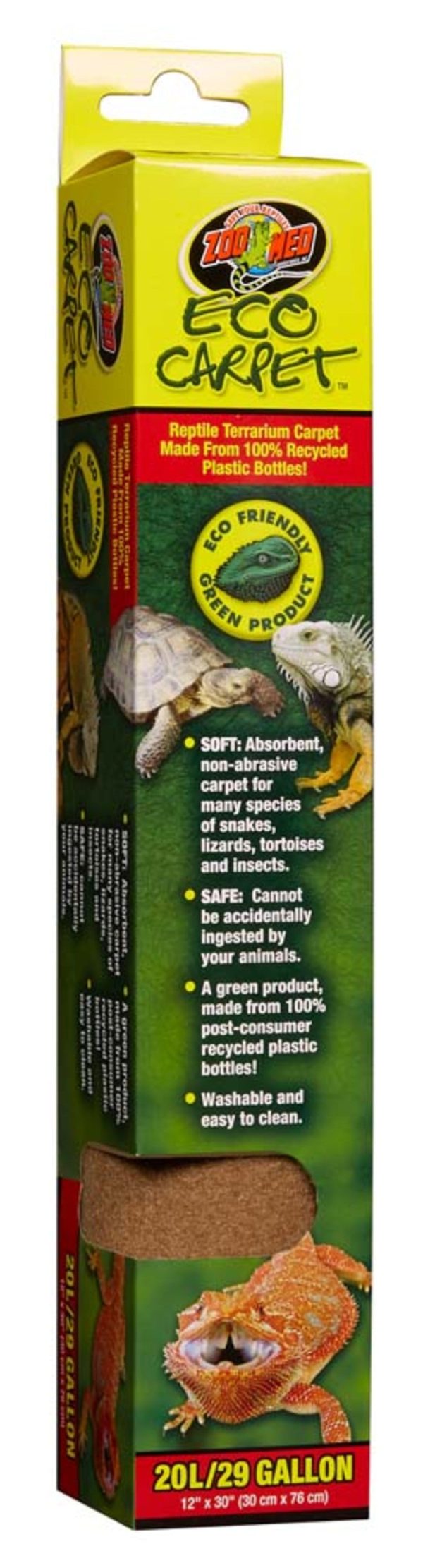 Zoo Med Eco Carpet Reptile Terrarium Carpet Tan 1ea 20L 29 gal, 12in X 30in Online now