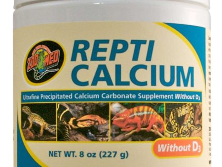 Zoo Med Repti Calcium without Vitamin D3 Reptile Supplement 1ea 8 oz Fashion