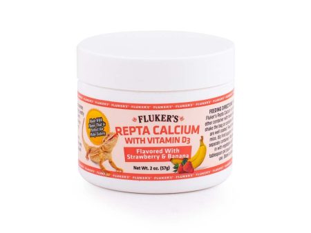 Fluker s Repta Strawberry-Banana Flavored Calcium with Vitamin D3 1ea 2 oz Cheap