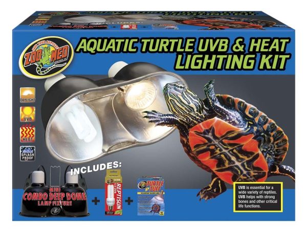 Zoo Med Aquatic Turtle UVB & Heat Lighting Kit 1ea Cheap