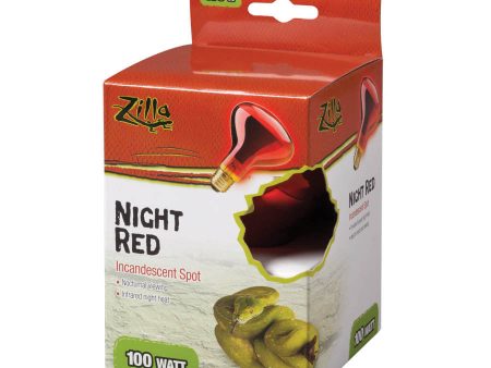 Zilla Incandescent Spot Bulbs Night Red 1ea 100 W Supply