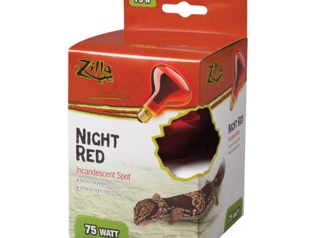 Zilla Incandescent Spot Bulbs Night Red 1ea 75 W Fashion