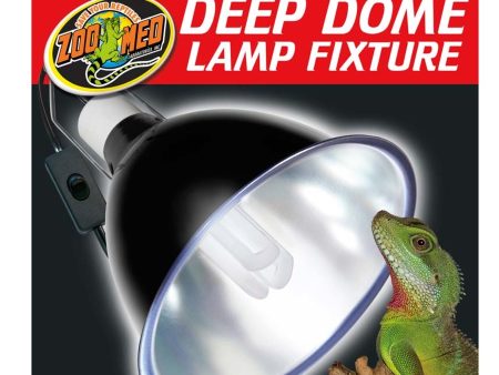 Zoo Med Deep Dome Lamp Fixture Black 1ea 8.5 in Hot on Sale