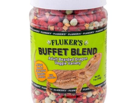 Fluker s Buffet Blend Adult Bearded Dragon Veggie Variety Freeze Dried Food 1ea 7 oz Sale