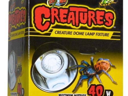 Zoo Med Creatures Dome Lamp Fixture Black 1ea Discount