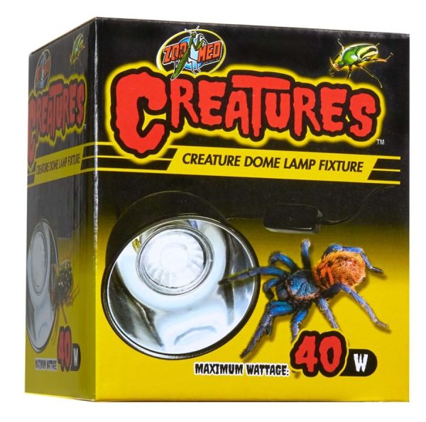 Zoo Med Creatures Dome Lamp Fixture Black 1ea Discount