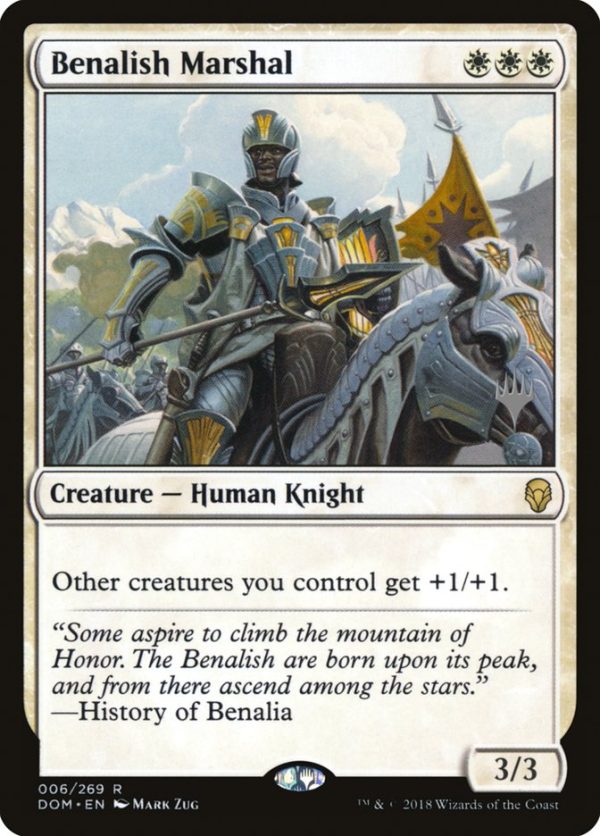 Benalish Marshal (Promo Pack) [Dominaria Promos] Hot on Sale