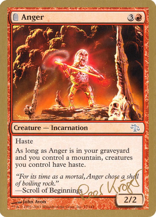 Anger (Peer Kroger) [World Championship Decks 2003] Supply