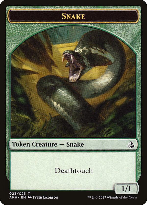 Aven Initiate    Snake Double-Sided Token [Amonkhet Tokens] Hot on Sale