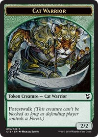 Cat Warrior    Beast (013) Double-Sided Token [Commander 2018 Tokens] For Discount