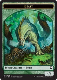 Beast (013)    Plant Double-Sided Token [Commander 2018 Tokens] Online Hot Sale