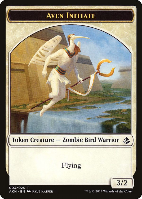 Aven Initiate    Snake Double-Sided Token [Amonkhet Tokens] Hot on Sale