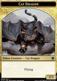 Cat Dragon    Dragon (006) Double-Sided Token [Commander 2017 Tokens] Supply