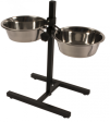 STAND H-FOOT WITH BOWLS BLACK Cheap